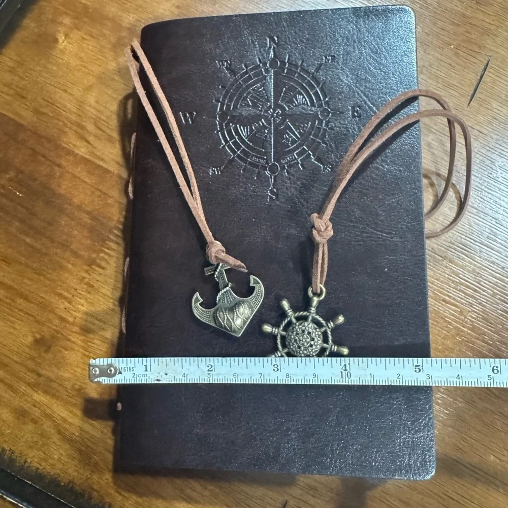 🆕 Nautical Journal 📓 with Compass Design & bookmark
